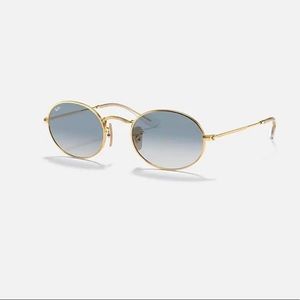 Rayban blue oval flat lenses